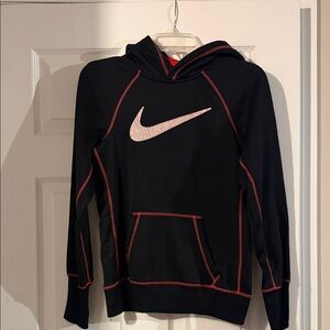 Nike Black Hoodie with Red Stitching